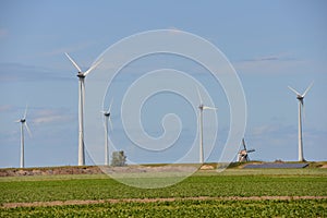 Windmills in The Netherlands, generating sustainable energy