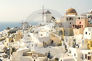 Windmills at Oia, Santorini, Greece