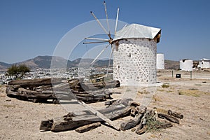 Windmills overlooking Bodrum and Gumbet