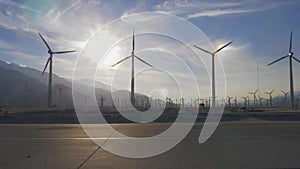 The windmills of Palm Springs in California