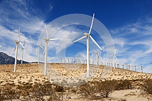 Windmills in Palm Springs, California, USA