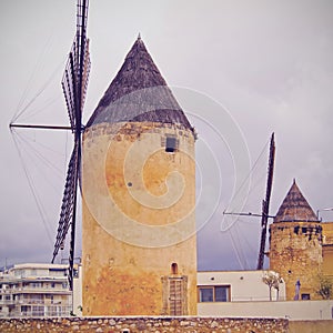 Windmills in Palma of Majorca