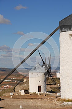 Windmills and the plains of La Mancha, Spain