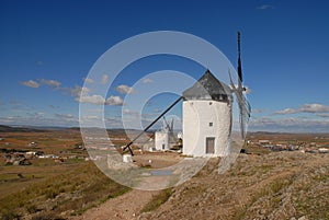 Windmills and the plains of La Mancha, Spain