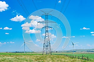 Windmills and Power lines