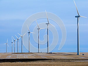 Windmills in a row