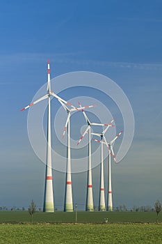 Windmills in a row