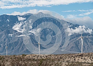 Windmills and San Jacinto Peak