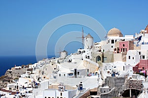 Windmills in Santorini