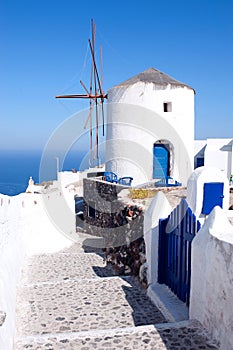 Windmills, Santorini, Greece