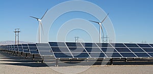 Windmills and Solar panels in the Coachella Valley