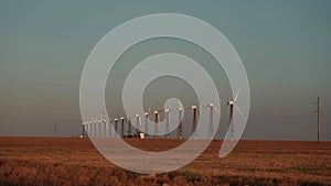 Windmills in the steppes of Crimea