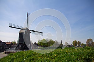 Windmills that still stand on the ramparts of the Dutch city of Heusden