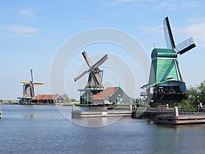 Windmills in a sunny day