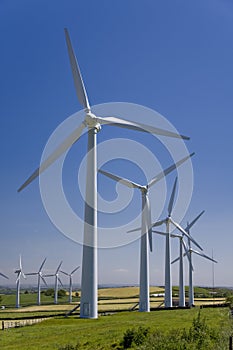 Windmills in windfarm