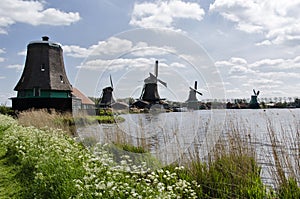 Windmills at Zaanse Schans, Amsterdam, Holland