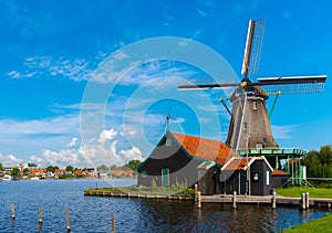 Windmills in Zaanse Schans, Holland, Netherlands