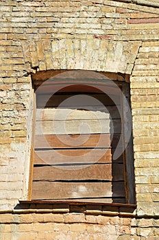 Window of abandoned building