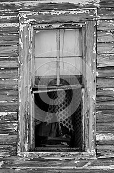 Window in a abandoned house in rural North Carolina