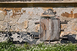 Window of an abandoned palace, Jablonica