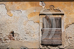 Window of an abandoned palace, Jablonica