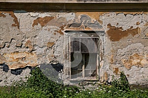 Window of an abandoned palace, Jablonica