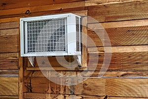 Window Air Conditioner Unit In Outer Retail Wall