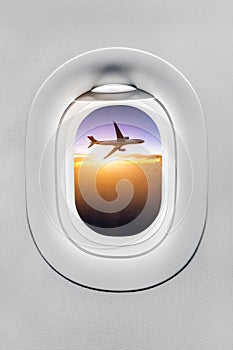 The window of airplane