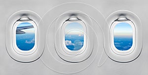 The window of airplane