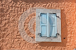 Window in Alacati. Estate, creativity, Ä°zmir Turkey