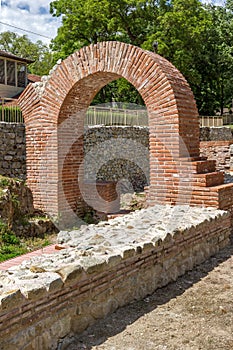 Window in The ancient Thermal Baths of Diocletianopolis, town of Hisarya, Bulgaria