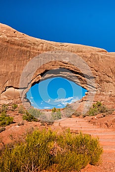 Window Arch in Arches National Park,Utah