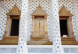 Window architecture of budhist temple