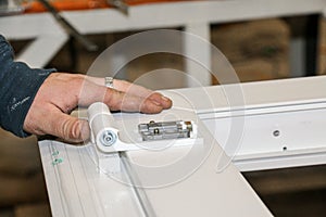 Window assembly in a carpentry specializing in PVC photo