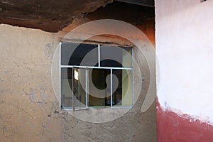 Window of a authentic house on Amantani photo