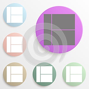 window badge color set. Simple glyph, flat vector of web icons for ui and ux, website or mobile application