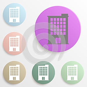 Window badge color set. Simple glyph, flat vector of web icons for ui and ux, website or mobile application