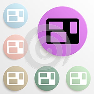 window badge color set. Simple glyph, flat vector of web icons for ui and ux, website or mobile application