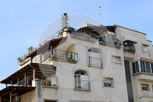 Window and balcony - an architectural detail of modern construction in Israel