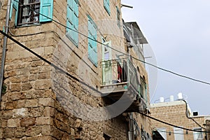 Window and balcony - an architectural detail of modern construction in Israel