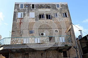 Window and balcony - an architectural detail of modern construction in Israel