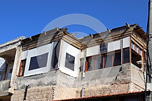 Window and balcony - an architectural detail of modern construction in Israel