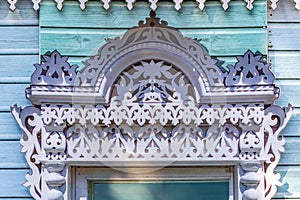 Window with a beautiful carved platband