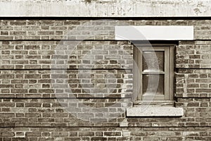 Window in brick wall