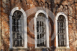 Window in a brick wall