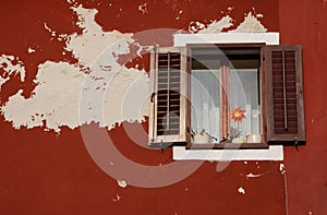 Window with Brown Shutters, Izola