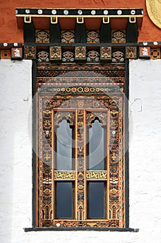 Window - Buddhist temple - Bhutan photo