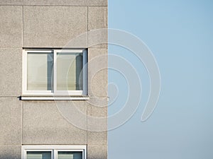 Window of a building with copy space