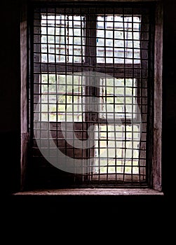 Window in cell with bars