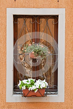 Window chestnut Carducci, Tuscany photo